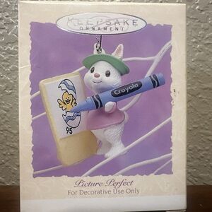 1995 Hallmark Keepsake Picture Perfect Ornament Spring Collection Bunny Crayola